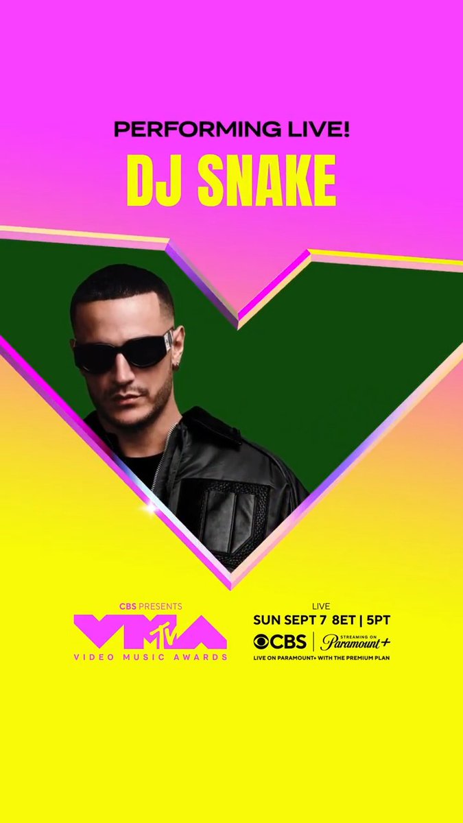BEYOND EXCITED to share that @DJSnake is performing with @JBalvin at the #VMAs! It’s all happening LIVE September 7 on CBS &amp; Paramount+!