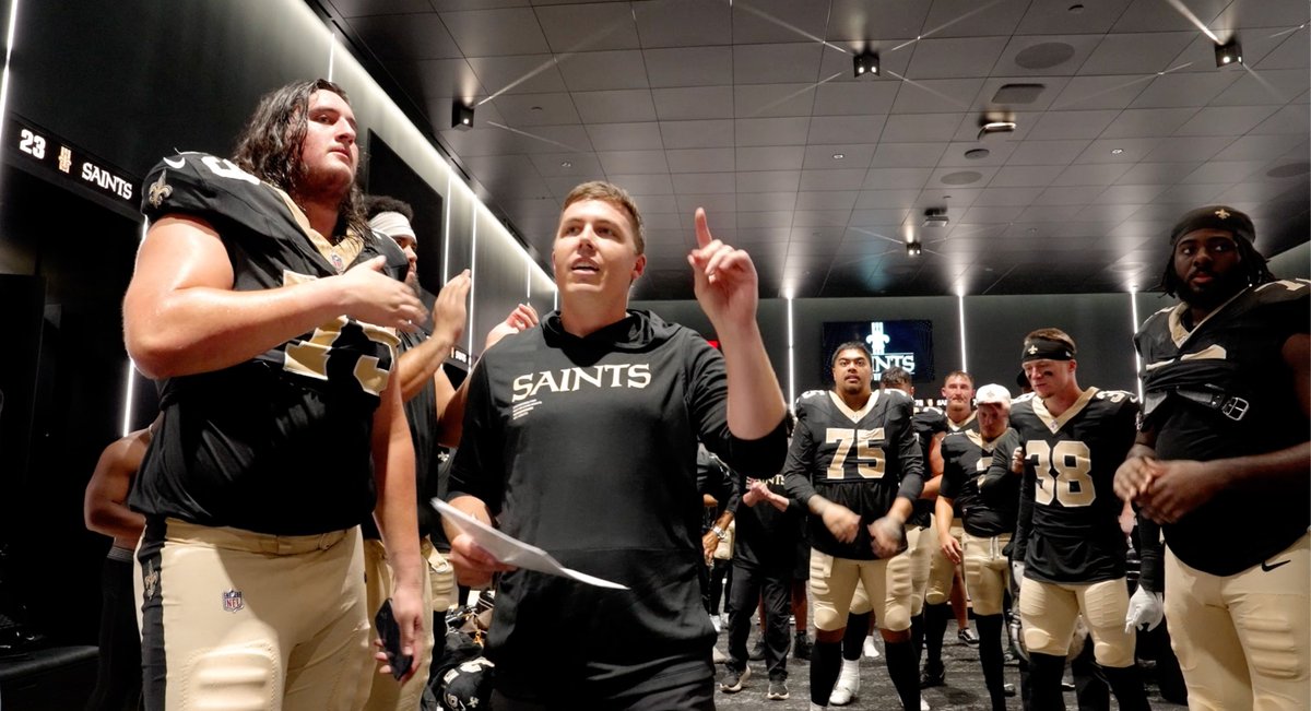 Inside the #Saints locker room after the Jaguars game ⚜️