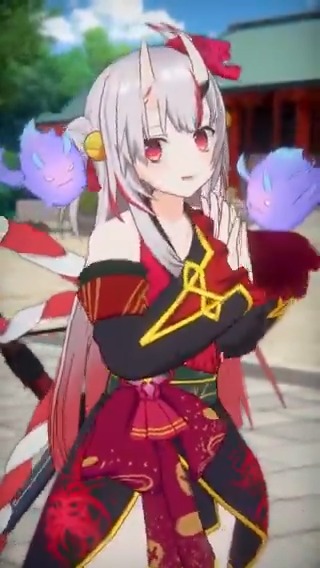 【#百鬼あやめ 登場カウントダウン】 「[妖し麗し鬼神]百鬼あやめ」登場まであと2日！ カウントダウンボイスもございますので、 ぜひお聞きください！ #陰の実力者 #カゲマス #ホロライブ