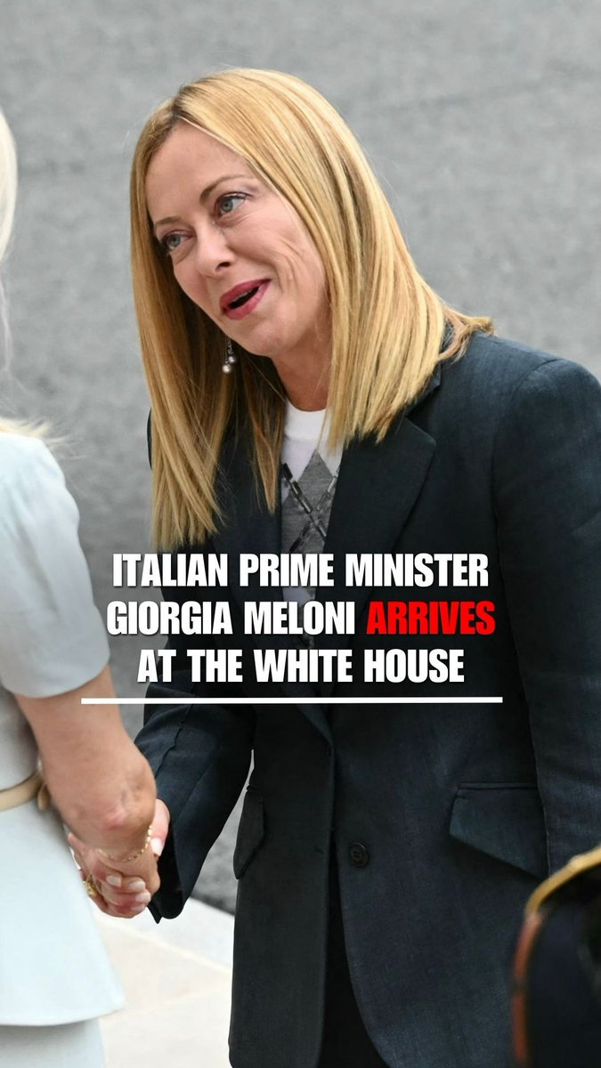NOW: Italian Prime Minister Giorgia Meloni arrives at the White House for historic meeting with Trump and Zelenskyy.
