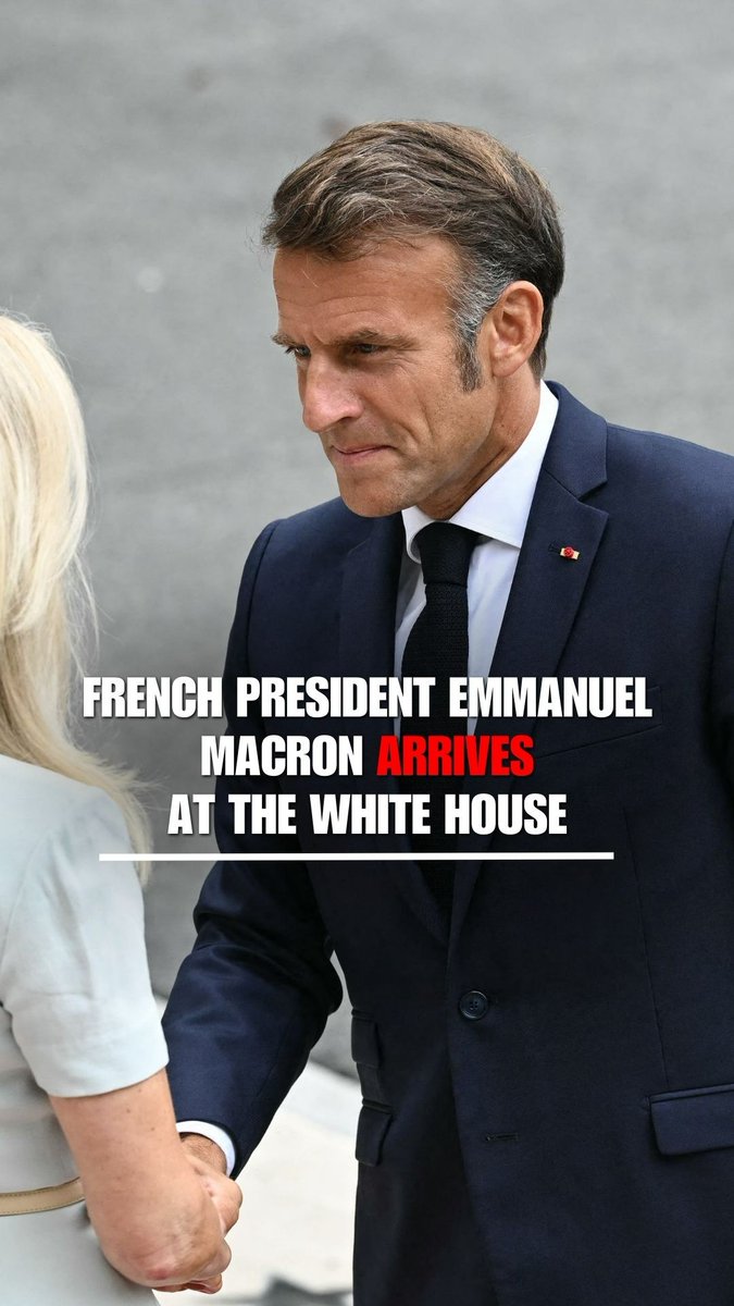 NOW: French President Emmanuel Macron arrives at the White House for talks with Trump and Zelenskyy.