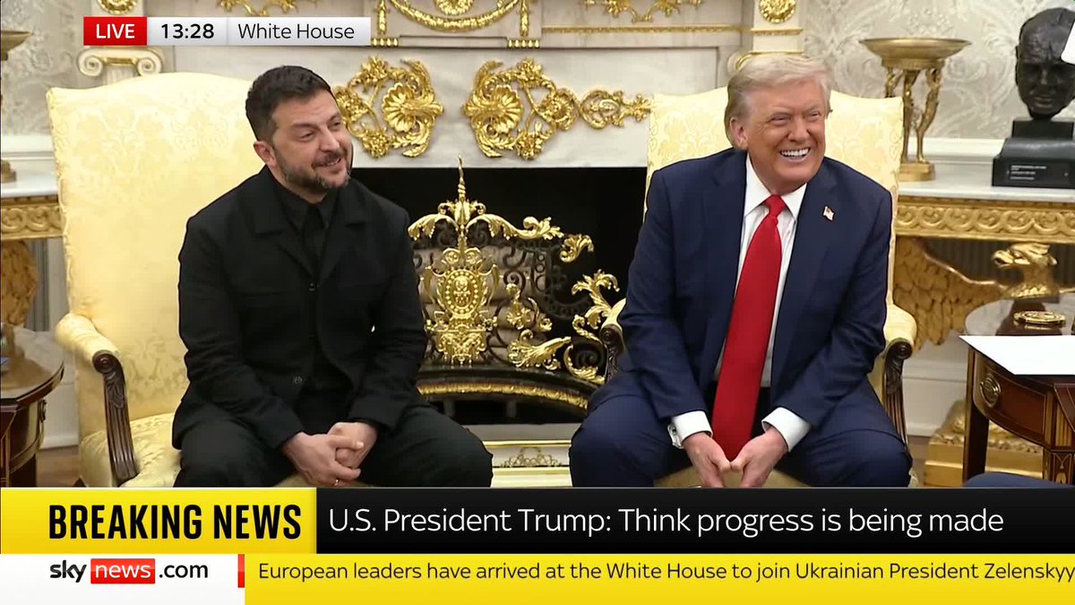 "You look fabulous in that suit." Volodymyr Zelenskyy is praised by a reporter after he was mocked during his last White House meeting with Trump for not wearing a suit. 📺 Sky 501, Virgin 602, Freeview 233 and YouTube