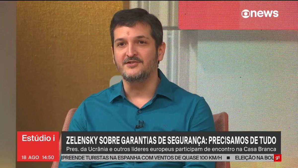 “O objetivo de Donald Trump é projetar uma imagem de ‘peacemaker’, de fazedor de acordos, de alguém que contribuiu de forma definitiva para a paz mundial. Busquei todos esses acordos de paz que ele diz que celebrou, e alguns me parecem bastante questionáveis. (...) Ele está muito preocupado em projetar essa imagem, de colocar o nome dele como alguém inclusive laureável com o Prêmio Nobel da Paz, ao qual ele fez referência com alguma frequência”, diz Daniel Sousa depois da coletiva do presidente dos Estados Unidos ao lado do presidente da Ucrânia, Volodymyr Zelensky. Saiba mais. ➡ Assista ao #Estúdioi: #GloboNews