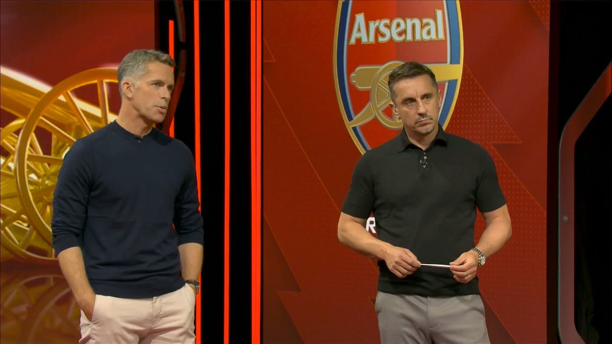 "He can't leave Gyokeres out of big games" "He can" Jamie Carragher and Gary Neville debate who should start up front for Arsenal 🔴