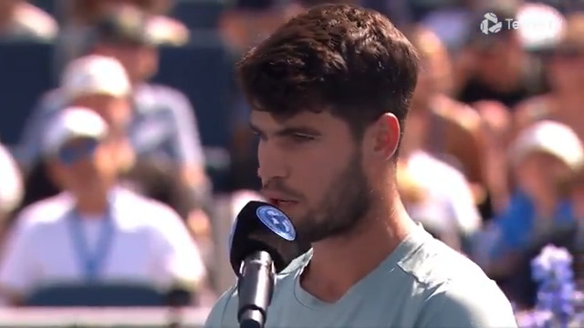 "I'm pretty sure from this situation, you're going to come back better and even stronger." ❤️ Carlos Alcaraz is a class act 👏 Cincinnati Open | #CincyTennis