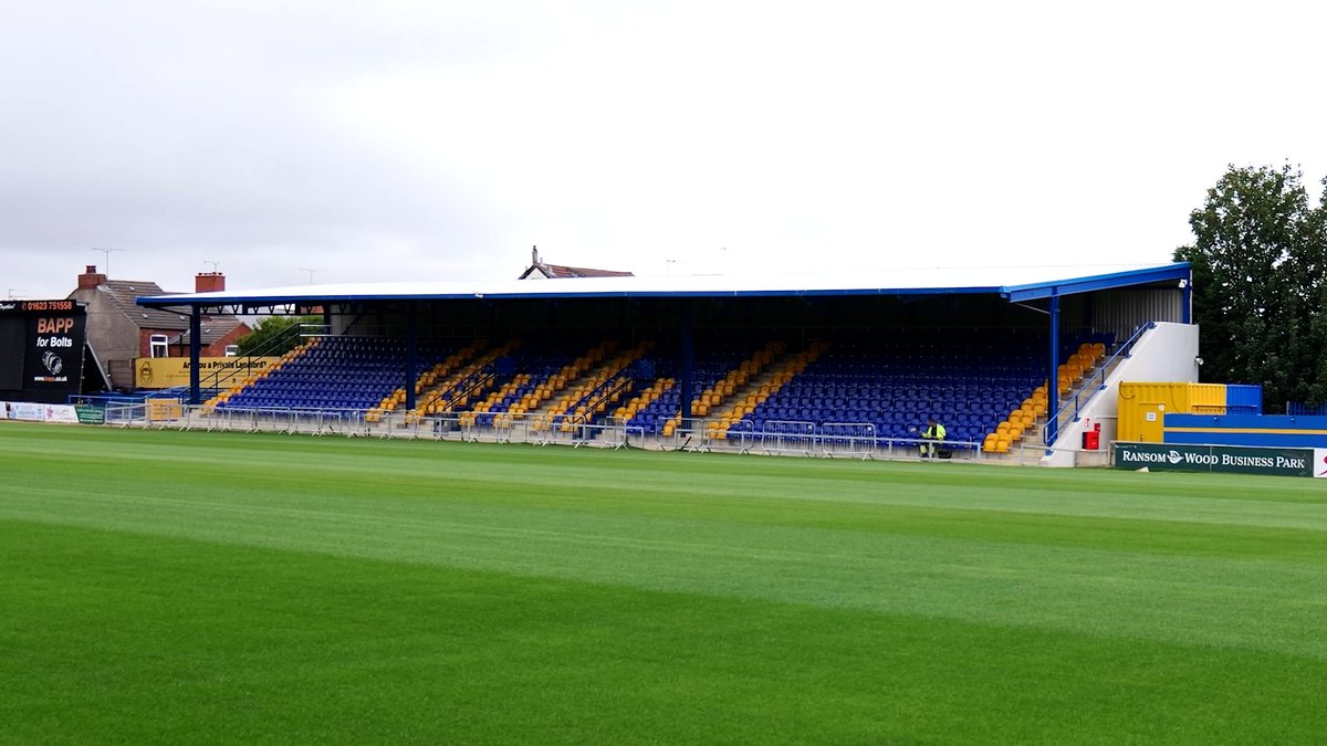 🎬 Watch the final video on the now-finished redevelopment of the Bishop Street Stand. 🎟️ Tickets are available to purchase in the newly-refurbished stand for tomorrow night’s match at home to Blackpool. 🔗 #Stags 🟡🔵