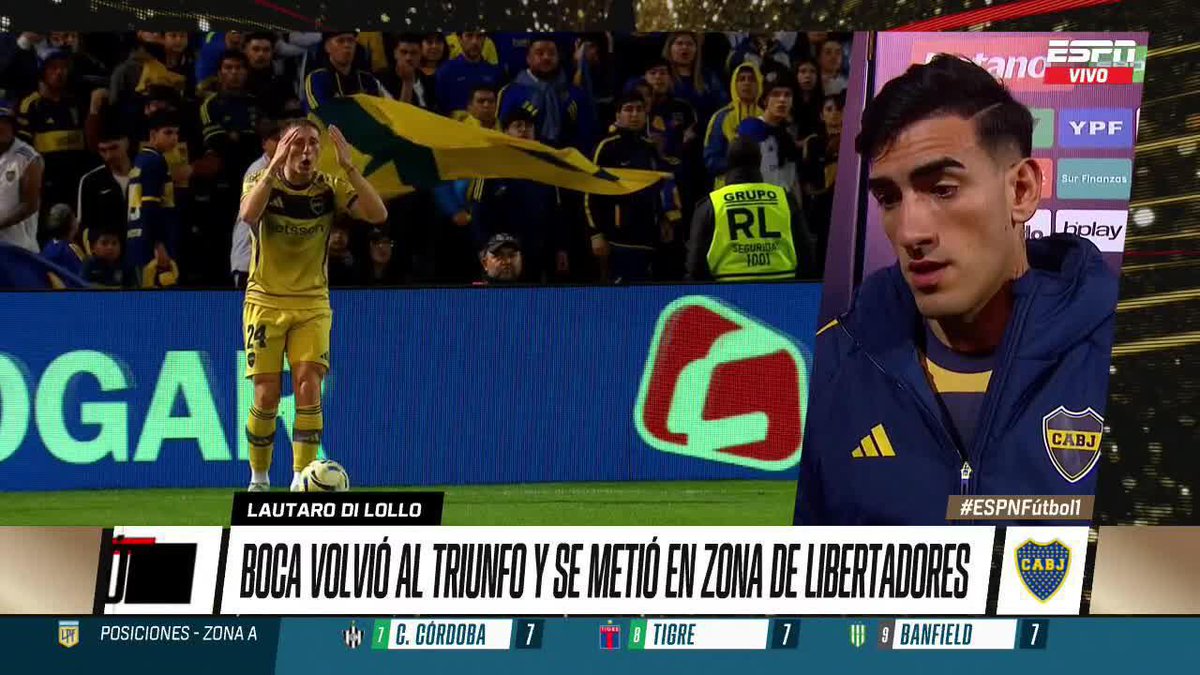 🗣️LAUTARO DI LOLLO post partido: "El grupo está unido, quiere salir adelante y quiere ganar, así que vamos a ganar todos los partidos. #Boca está para GRANDES COSAS. Somos #Boca y SIEMPRE tenemos que pelear".
