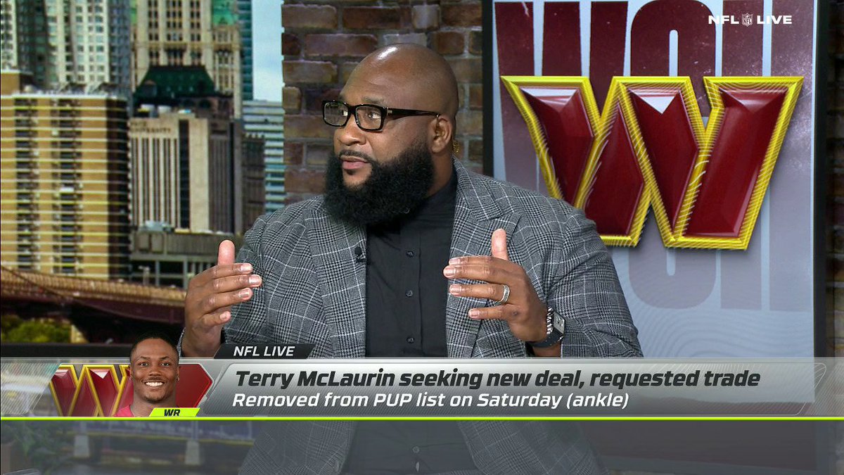 "I'm concerned because it's stupid." Marcus Spears and Adam Schefter break down the issues behind Terry McLaurin's contract negotiations 👀