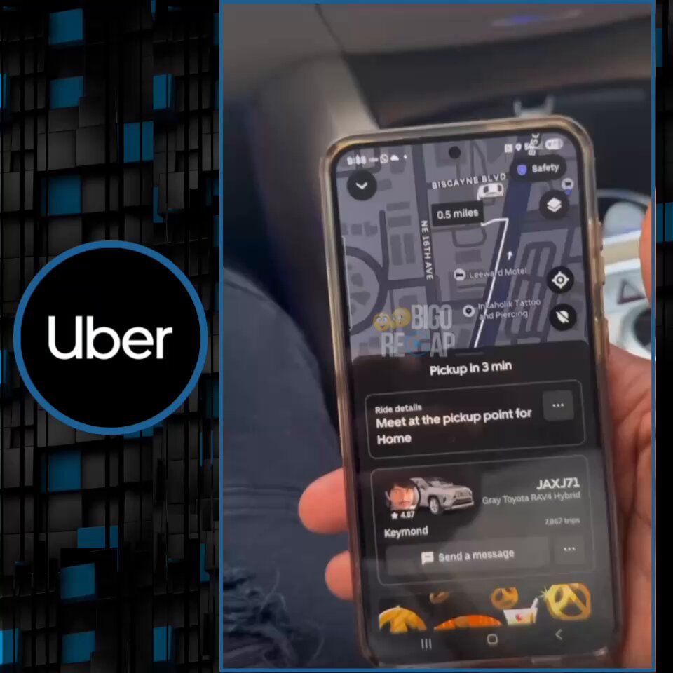 #Uber driver gets caught chilling in the backseat of his car, after accepting a customers ride. Take a look! 🚙👀😧 #Bigorecap #Bigolive #Bigousa #Bigo