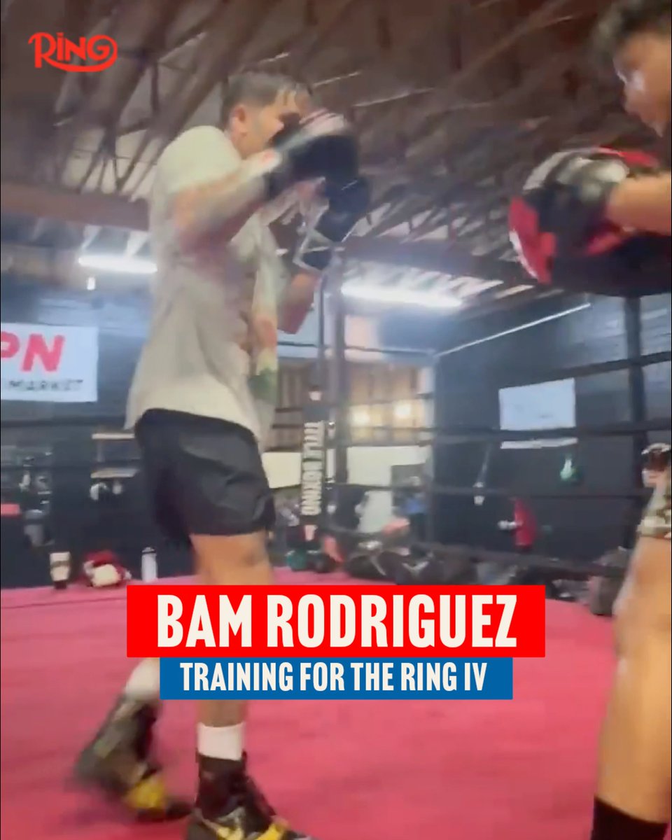 Ring Champion Jesse Rodriguez working on the pads ahead of his super-flyweight unification fight with Fernando Martinez 💥 The Ring IV live on DAZN l Nov 22nd in Riyadh 🥊