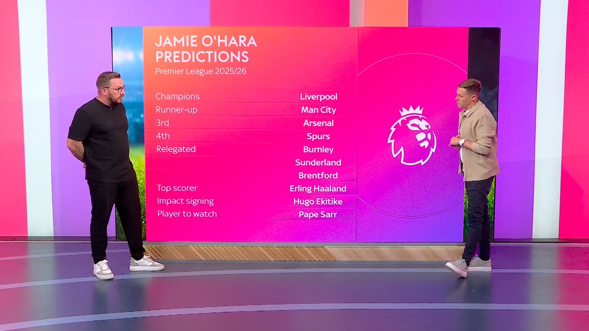 "I thought they (Arsenal) were terrible. They were so bad and got lucky against Manchester United!" 😬 Jamie O'Hara predicts a two-horse title race between Liverpool and Manchester City following the opening weekend 🗣️