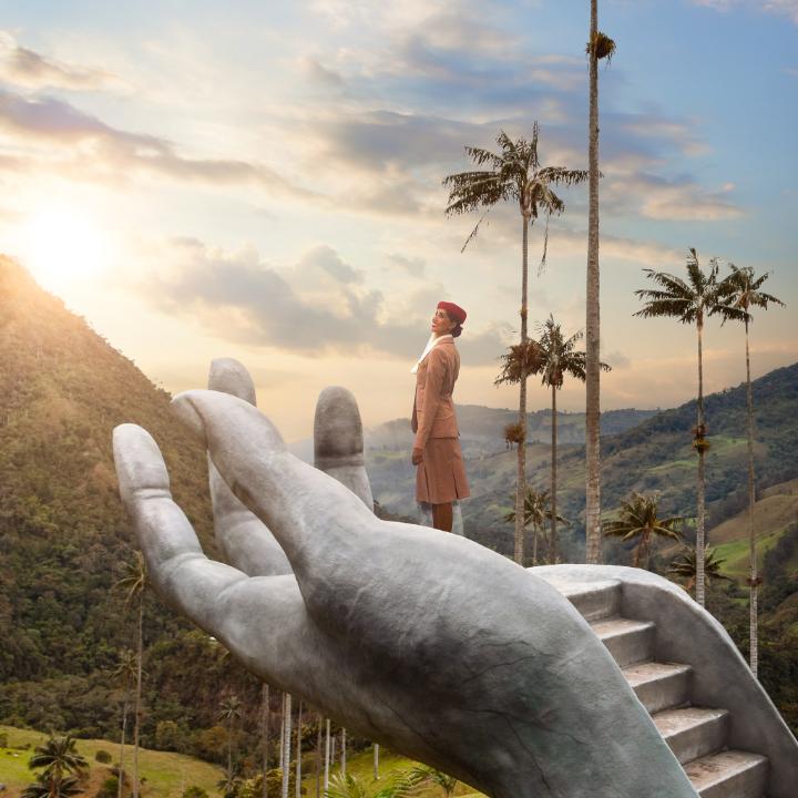 As the fog lifts from Cocora Valley, Colombia's beauty is revealed. 🌴 Discover this South American wonder for yourself, with daily flights to Bogotá via Miami.