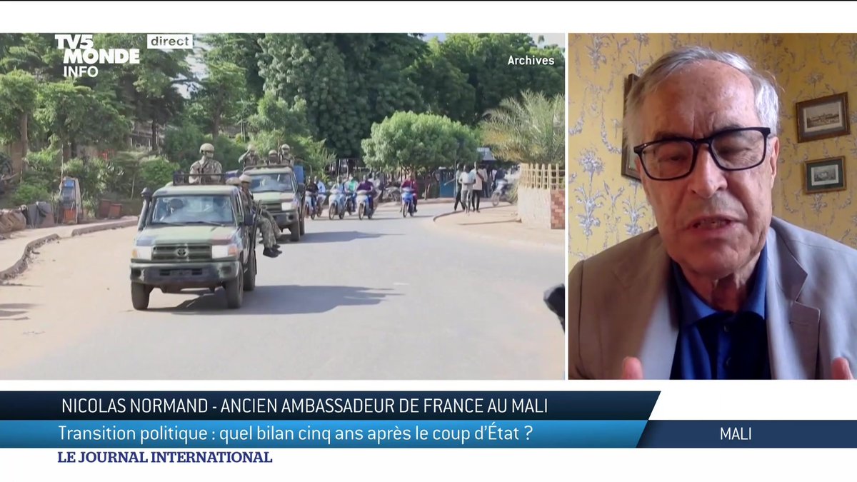 5 ans après le coup d’État au Mali, il n'y a toujours pas d'élections en vue. La junte au pouvoir a-t-elle tenu ses promesses ? On en parle avec Nicolas Normand, ancien ambassadeur de France à Bamako et notre correspondant Serge Daniel.