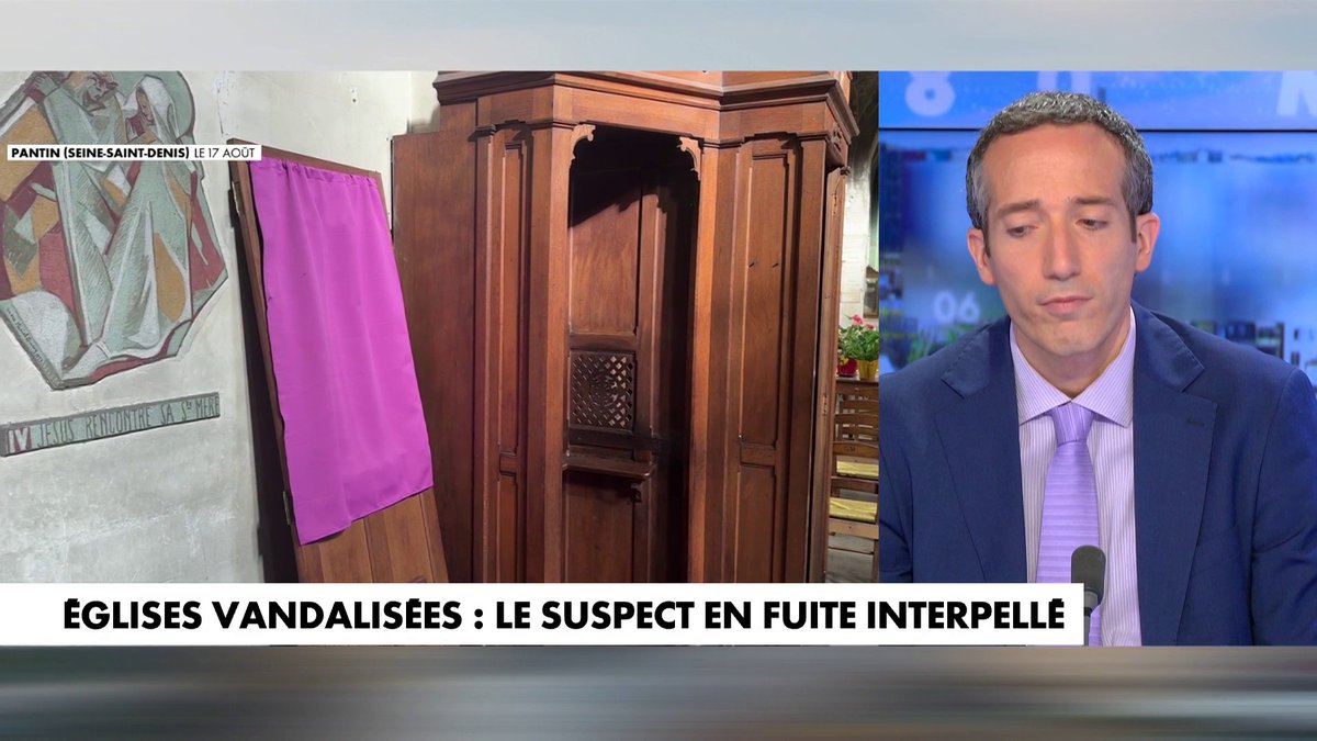 Michel Fayad au sujet des actes de vandalisme perpétrés contre des églises à Pantin et La Courneuve : «On ne peut pas séparer le christianisme de la France», dans #180MinutesInfo