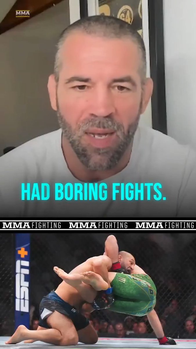 .@iamtheimmortal compares Khamzat Chimaev's "boring" win at #UFC319 to some of the MMA greats: "Jon [Jones] had boring fights. GSP had boring fights. [Matt] Hughes had boring fights. The majority of champions do have boring fights." (🎥 Damon Martin)