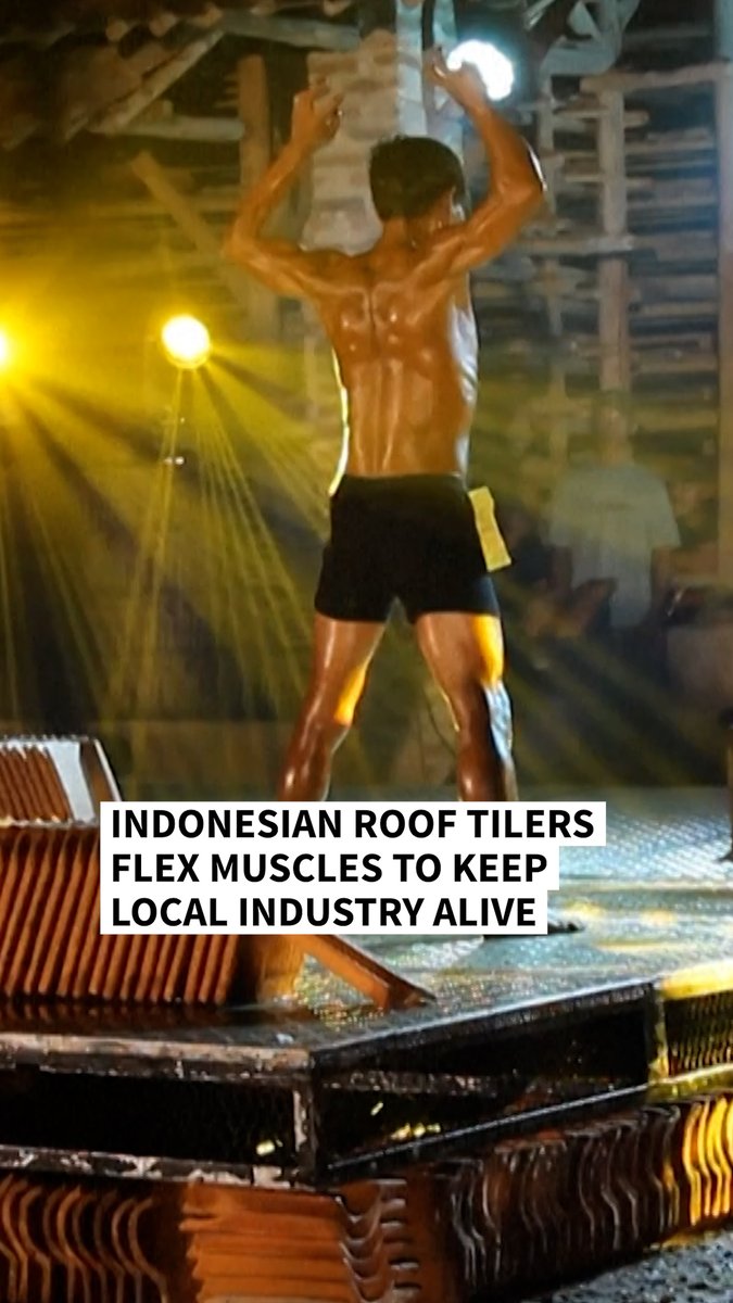 VIDEO: 🇮🇩 Indonesian roof tilers flex muscles to keep local industry alive The tilers of Jatiwangi city show off their muscles at an annual bodybuilding competition, a way for them to draw attention to the clay craft and ensure it endures through generations #AFPVertical