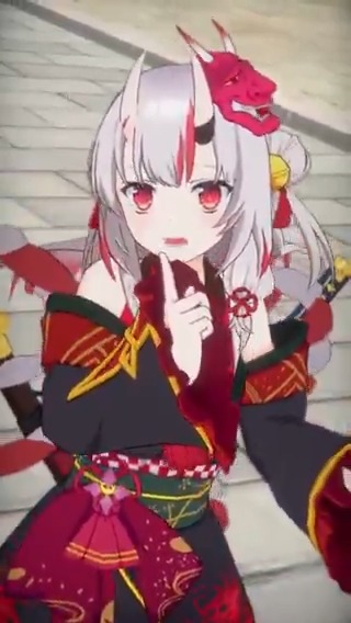 【#百鬼あやめ 登場カウントダウン】 「[妖し麗し鬼神]百鬼あやめ」登場まであと1日！ カウントダウンボイスもございますので、 ぜひお聞きください！ #陰の実力者 #カゲマス #ホロライブ