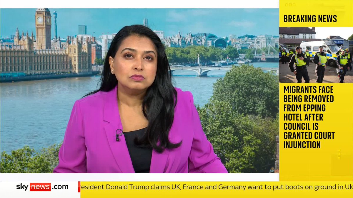 BREAKING: Government says it will 'carefully consider' migrant hotel ruling, Today, Epping Council won its bid to temporarily block asylum seekers from being housed at a hotel. 📺 Sky 501, Virgin 602, Freeview 233 and YouTube