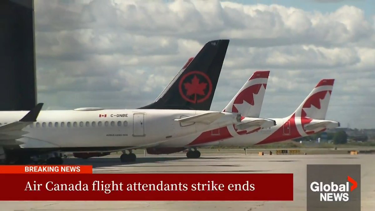WATCH: Air Canada and the Canadian Union of Public Employees’ (CUPE) say the days-long flight attendant strike has ended after both parties reached a new tentative agreement. Read more: