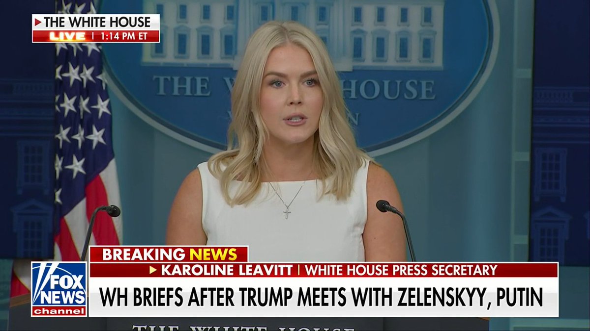 LEAVITT: "Until President Trump returned to office in January, the bloody and broken Biden status quo was to endlessly force American taxpayers to fund Ukraine no matter the cost, no matter how long it takes and no matter how many lives were lost."
