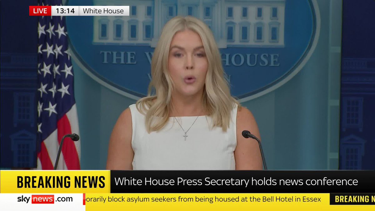 BREAKING: "One thing that has absolutely not changed is the media's negative and downright false coverage of President Trump and his foreign policy accomplishments." White House Press Secretary Karoline Leavitt speaks live from Washington.