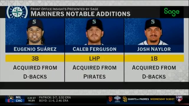 "When the hot streak comes, he's the type of offensive performer that can carry you." Mariners Pres. of Baseball Ops. Jerry Dipoto breaks down what he sees from Eugenio Suárez and the club's Trade Deadline philosophy. MLB Network + Sage USA