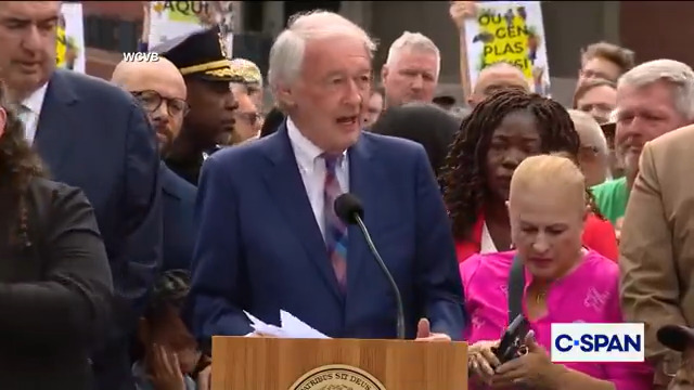 Democrat Sen. Ed Markey sends a message to President Trump that "Boston will not bow down" to DOJ's call on "sanctuary cities" to comply with ICE.