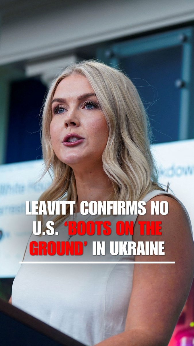 "U.S. boots will not be on the ground in Ukraine." Karoline Leavitt says President Trump can provide security guarantees for Ukraine without the need for any American forces on the ground.