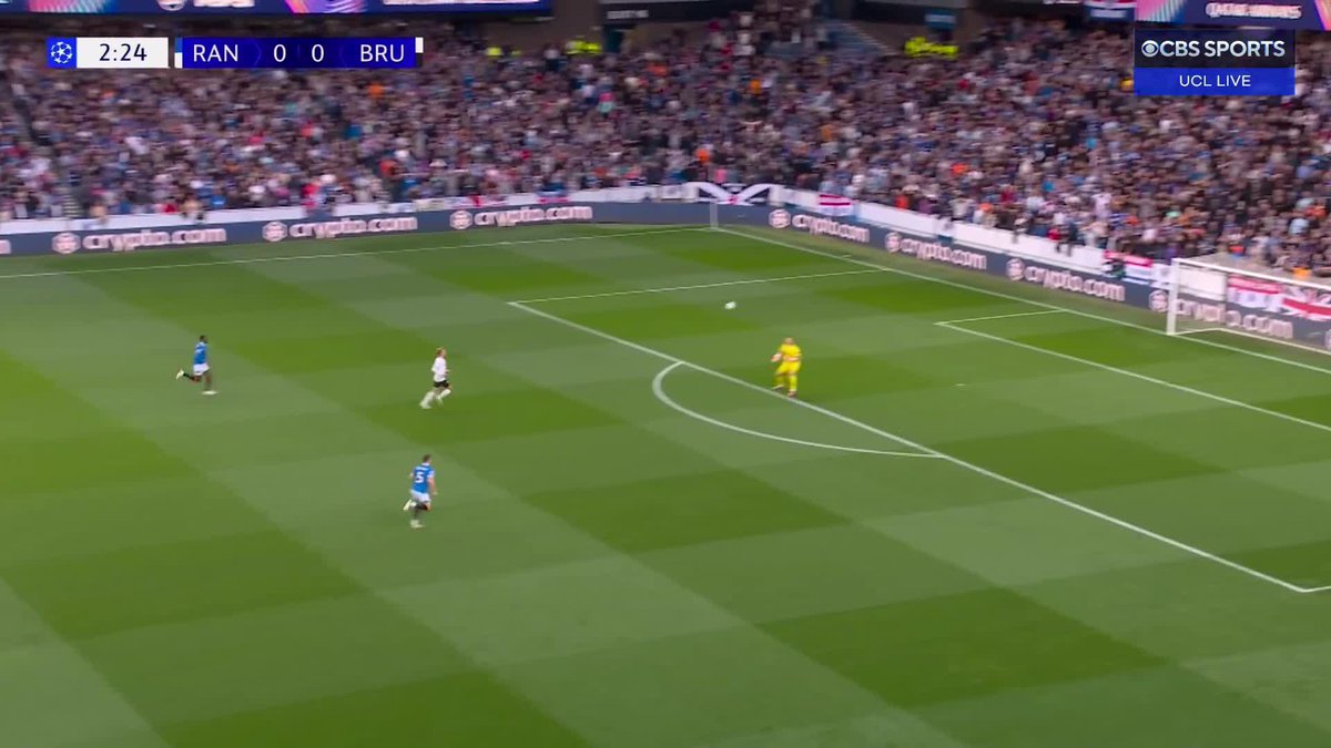 WHAT JUST HAPPENED AT THE IBROX?! 😳 Miscommunication at the back from Nasser Djiga and Jack Butland and Club Brugge take a shock early lead in Glasgow 👀