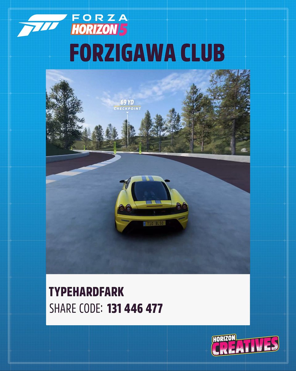 With its tight corners and high-speed acceleration zones, the Forzigawa Club is the perfect place to have exciting races with friends!