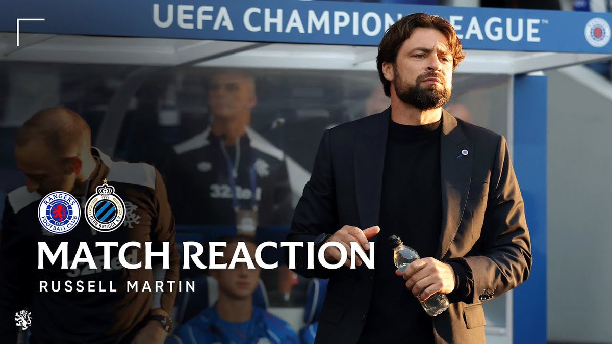 🎙️ Russell Martin spoke to RangersTV after tonight’s first-leg against Club Brugge.
