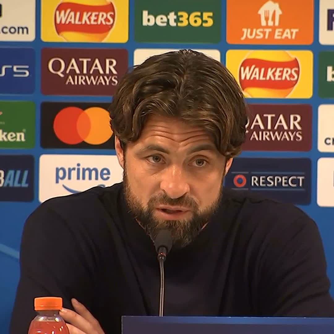 🔵 "I came to this club knowing it wasn’t going to be easy... I hope we’ll be judged in May" Russell Martin reflects on Rangers 3-1 Champions League play-off defeat to Club Brugge at Ibrox ⤵️