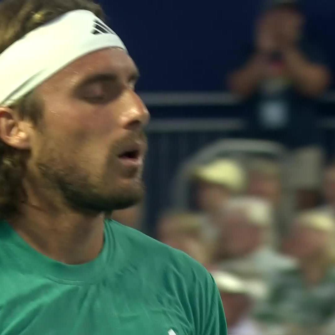 annnd we're already having FUN 🔥 Stefanos Tsitsipas #WSOpen