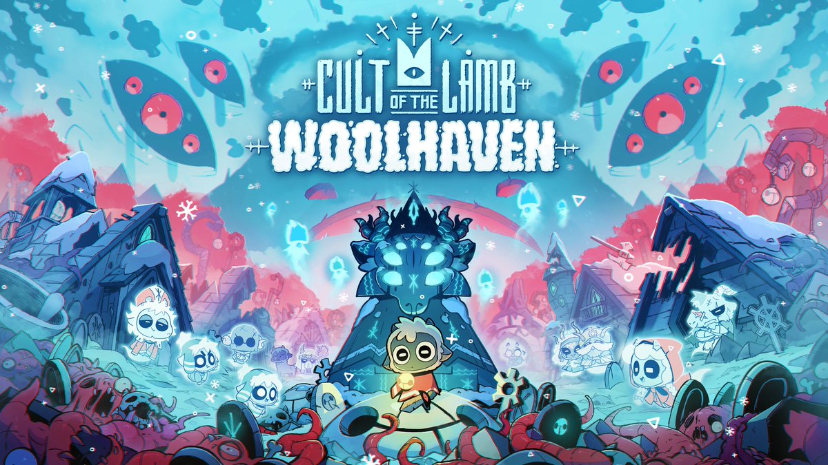 🏔️『Cult of the Lamb』に、新たなストーリーを追加する超大型拡張コンテンツが登場決定！🏔️ 襲いくる冬の脅威を乗り越え、子羊の一族が暮らした地「羊毛の聖域」を再建しよう❄️ 拡張コンテンツ「羊毛の聖域（Woolhaven）」は、2026年上半期にリリース予定🧊