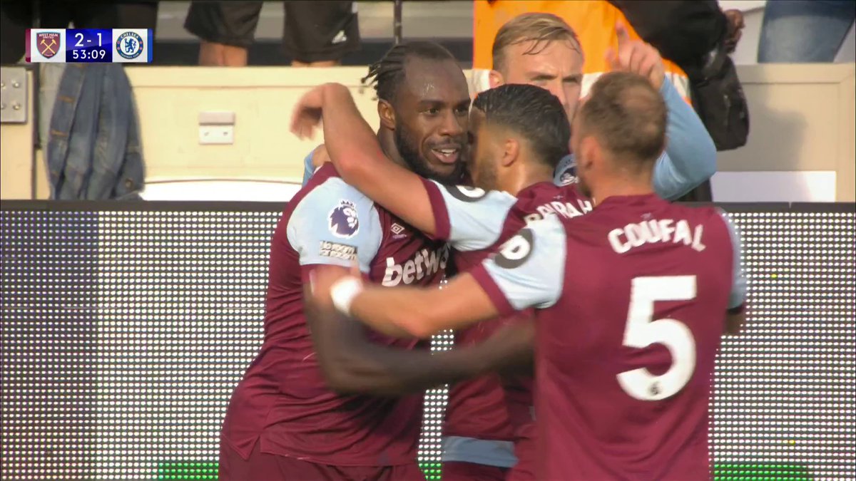 On this day in 2023 West Ham beat Chelsea 3-1 at the London Stadium In front of 62,470. The West Ham goals came from Nayef Aguerd, Michail Antonio and Lucas Paqueta (penalty).