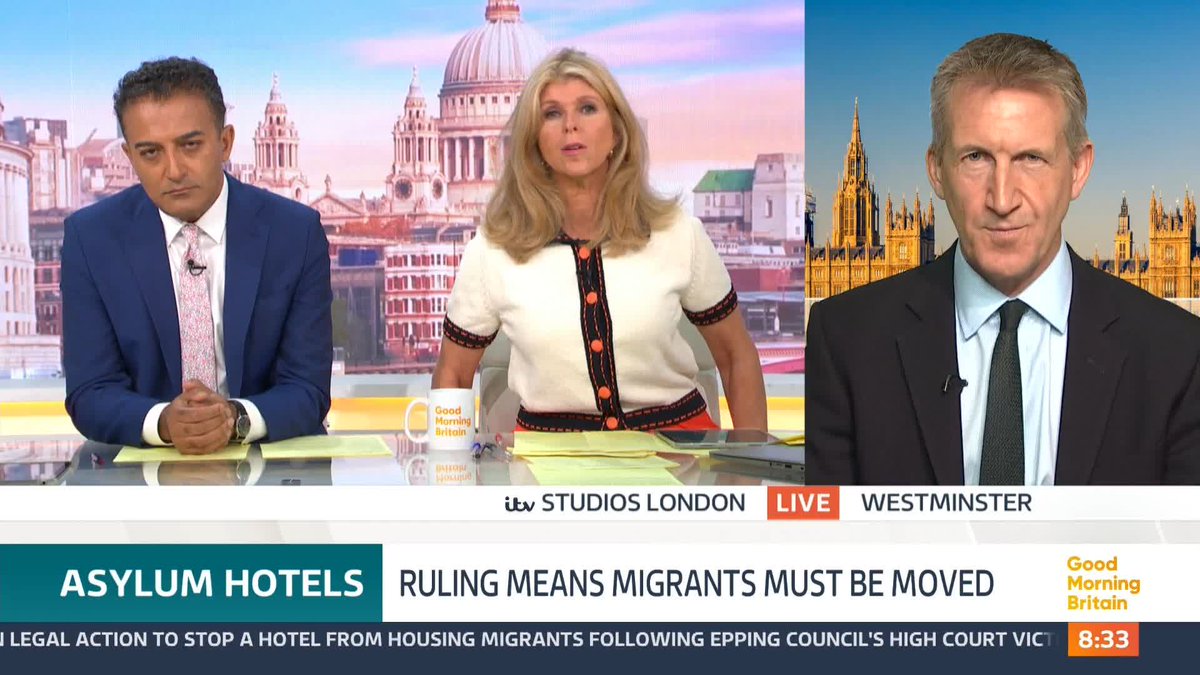 'What is going to happen to those asylum seekers?' Kate Garraway asks Dan Jarvis MP as more councils are expected to take legal action to stop asylum seekers from being housed in hotels after a temporary High Court injunction blocked them from being housed at the Bell Hotel.