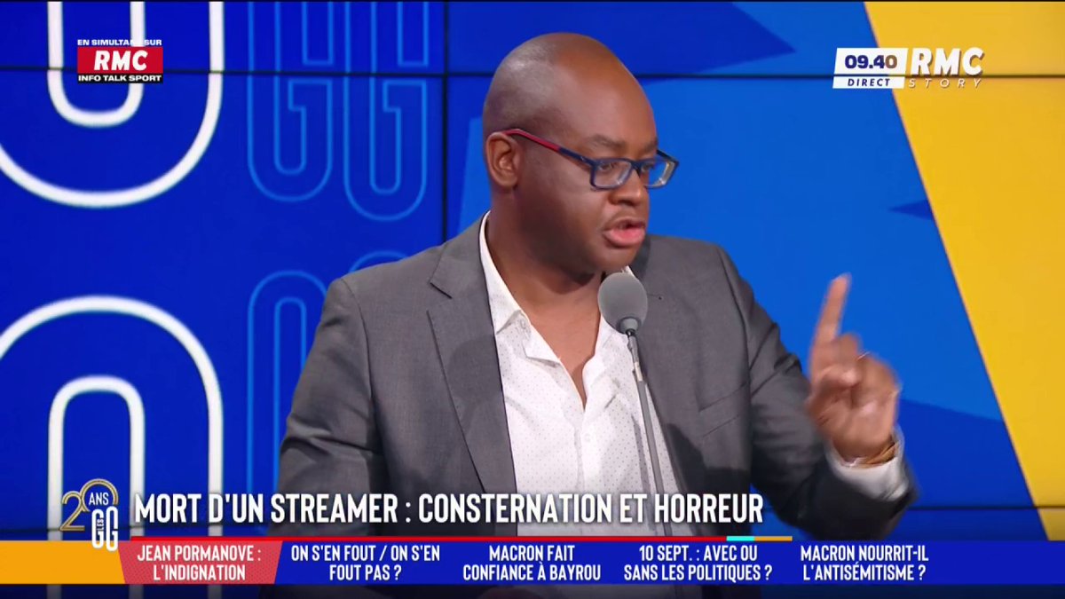 🚨 Mort du streamer Jean Pormanove en direct : la décivilisation ? 🗣️ Abel Boyi : "Ça flingue notre jeunesse. Le rêve des jeunes, c'est d'être influenceur. Dès l'école primaire ils rêvent d'arrêter l'école pour être sur TikTok. Ils font ça pour le lifestyle." #GGRMC