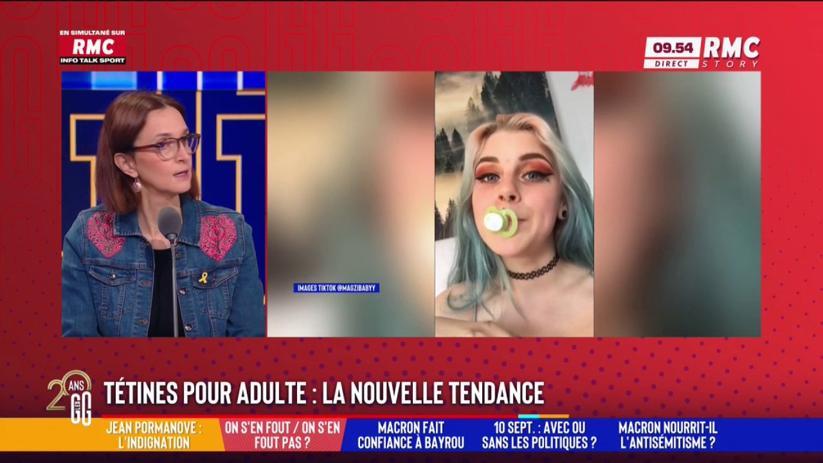🍼 Tétines pour adulte : la nouvelle tendance 🗣️ Le coup de gueule de Barbara Lefebvre : "Ils vont avoir des problèmes de dents et c'est la sécu qui va payer. C'est la décivilisation, le culte de l'enfant. Bientôt ils mettront des couches et vont se faire pipi dessus." #GGRMC