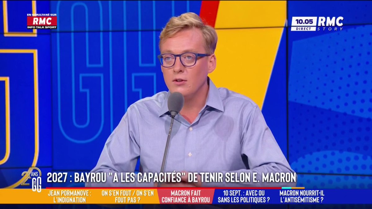 💪 Bayrou « a les capacités » de tenir jusqu’en 2027 selon Macron 🗣️ Antoine Diers : "Les deux, très bas dans les sondages, se disent : on va se faire des bisous en public pour essayer de tenir à deux. Macron vit dans une autre réalité depuis bien longtemps." #GGRMC