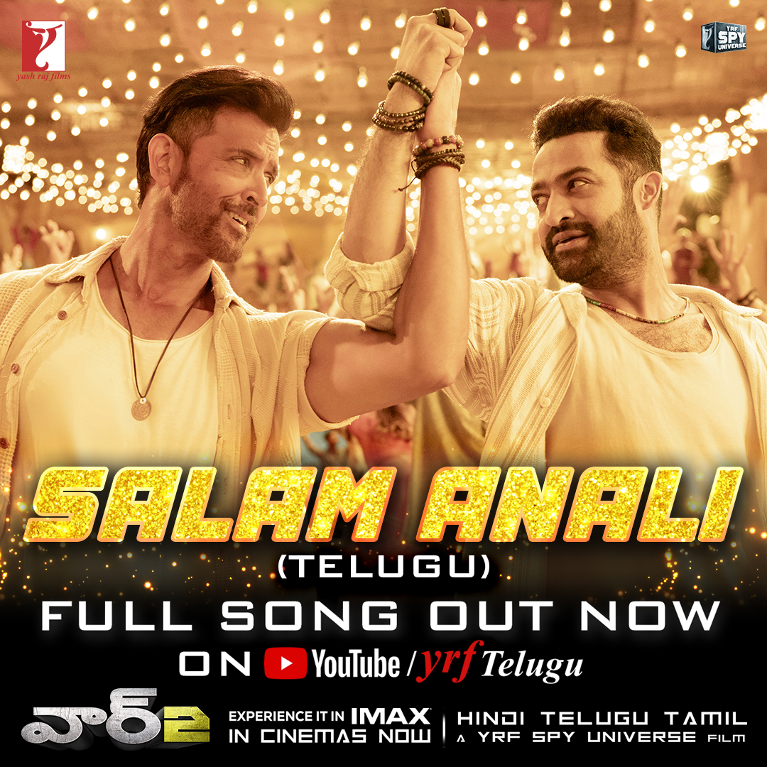 You loved it in theatres and now you can dance on it anywhere!🕺🕺 #SalamAnali full song out now! #War2 in cinemas in Hindi, Telugu and Tamil. Book your tickets!
