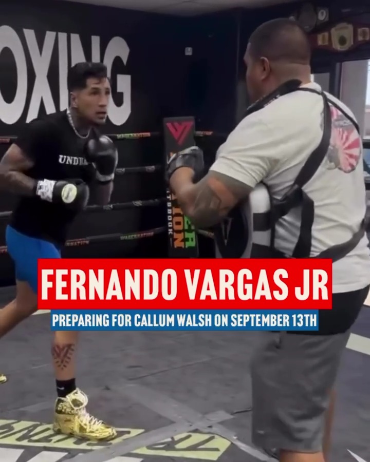 Fernando Vargas Jr putting in the work ahead of his clash with Callum Walsh on the Canelo Alvarez vs Terence Crawford undercard 😤 Canelo vs Crawford live on Netflix l Sept 13th in Las Vegas 🥊