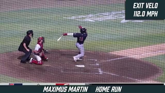 112 mph off the bat on Maximus Martin's first professional home run!
