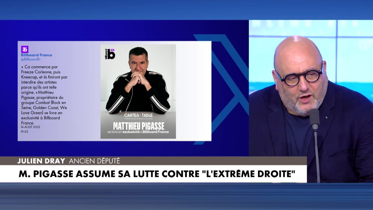 Rock en Seine : un rappeur accusé de soutien au Hezbollah - "Si j'avais été vice-président de la région, j'aurais interdit la production de ce groupe, c'est très facile à faire" souligne Julien Dray dans #Punchline sur #Europe1