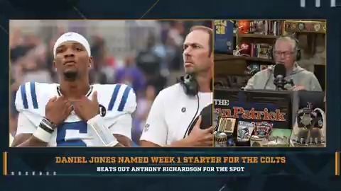 "Why is it the player's always the bust? Not the GM or the coach?" – DP weighs in on the Colts' decision to name Daniel Jones their Week 1 starter.