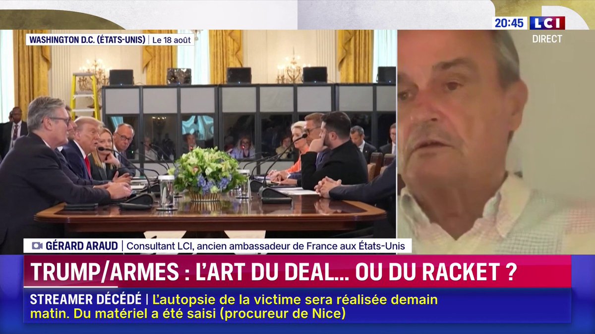 🗣️ "La plupart de nos partenaires européens considèrent que la garantie américaine est existentielle" rappelle Gérard Araud ▶️ Darius Rochebin