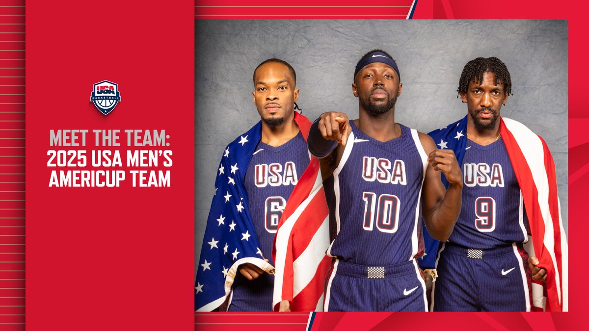 Our guys for the FIBA AmeriCup 🏆👊 The USA #AmeriCup contests can be watched for free with an account on Courtside 1891.