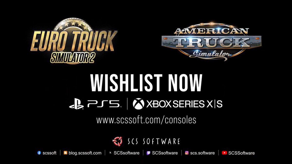 Did you catch our exclusive teaser at FutureGamesShow? ✨🚛 Euro Truck Simulator 2 &amp; American Truck Simulator will be coming to PlayStation 5 &amp; @Xbox Series X|S 🎮 We can't wait to welcome you on the road. Wishlist now &amp; stay tuned for more info 👉