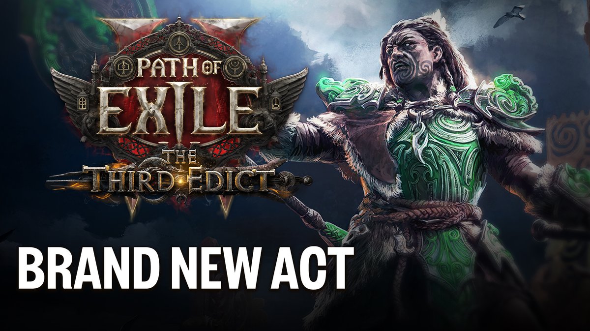 Play the next chapter in the Path of Exile 2 storyline, face new bosses, experience balance changes, try out a new trade system and resist the Rise of the Abyssal in an exclusive new league! The Third Edict releases on August 29 PDT on PC and Consoles