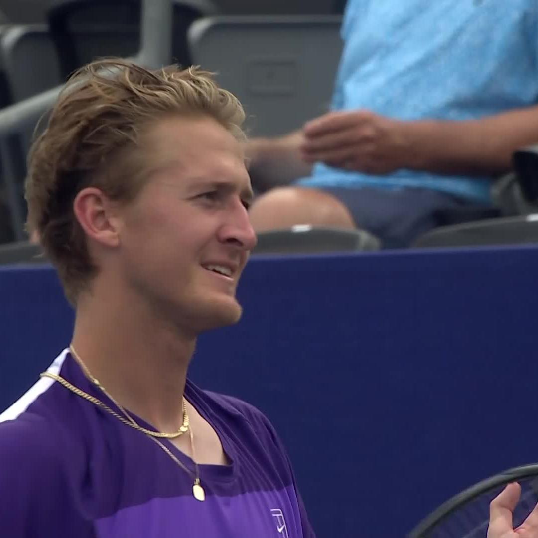 Finished with a banger 💥 Sebastian Korda is back in the quarterfinals in Winston Salem, defeating Majchrzak 6-7 6-3 6-4! Winston-Salem Open