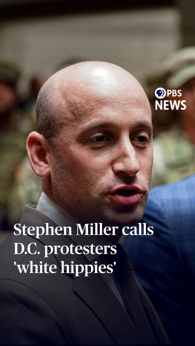 White House Deputy Chief of Staff Stephen Miller said the Trump administration is going to "ignore these stupid white hippies" that he says are protesting the federal crackdown on crime in Washington, D.C. "All these demonstrators that you’ve seen out here in recent days, all these elderly white hippies, they’re not part of the city and never have been," Miller said. "And by the way, most of the citizens who live in Washington, D.C., are Black." “So we’re going to ignore these stupid white hippies that all need to go home and take a nap because they’re all over 90 years old,” he added. “And we’re going to get back to the business of protecting the American people." Miller joined Vice President JD Vance and Defense Secretary Pete Hegseth at Union Station in Washington, D.C., on Wednesday to visit with National Guard troops. President Donald Trump declared a public safety emergency earlier this month in the District of Columbia. Trump seized federal control of the D.C. police and deployed National Guard troops to the city to for what he says is a crackdown on crime and homelessness. D.C. leaders argue that there is no crisis in the city, pointing to crime rates that are at a 30-year low.